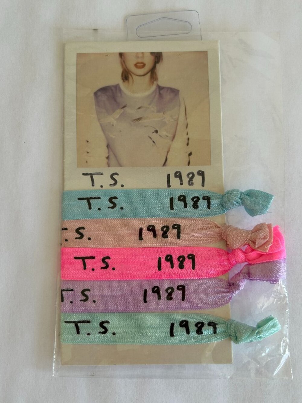 Taylor Swift T.S. 1989 Elastic Hair Ties (Multicolor; New in Packaging)